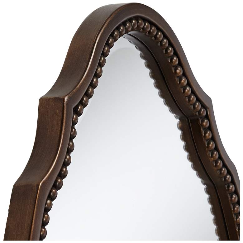 Image 3 Arabela Bronze Beaded 25 3/4 inch x 35 1/2 inch Oval Cut Mirror more views