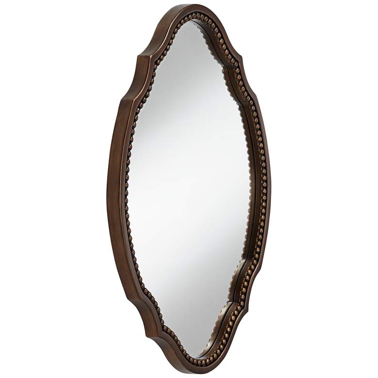 Image 4 Arabela Bronze Beaded 25 3/4 inch x 35 1/2 inch Oval Cut Mirror more views