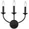 Arabella 11 1/2" High Matte Black 3-Light Wall Sconce