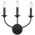 Arabella 11 1/2" High Matte Black 3-Light Wall Sconce