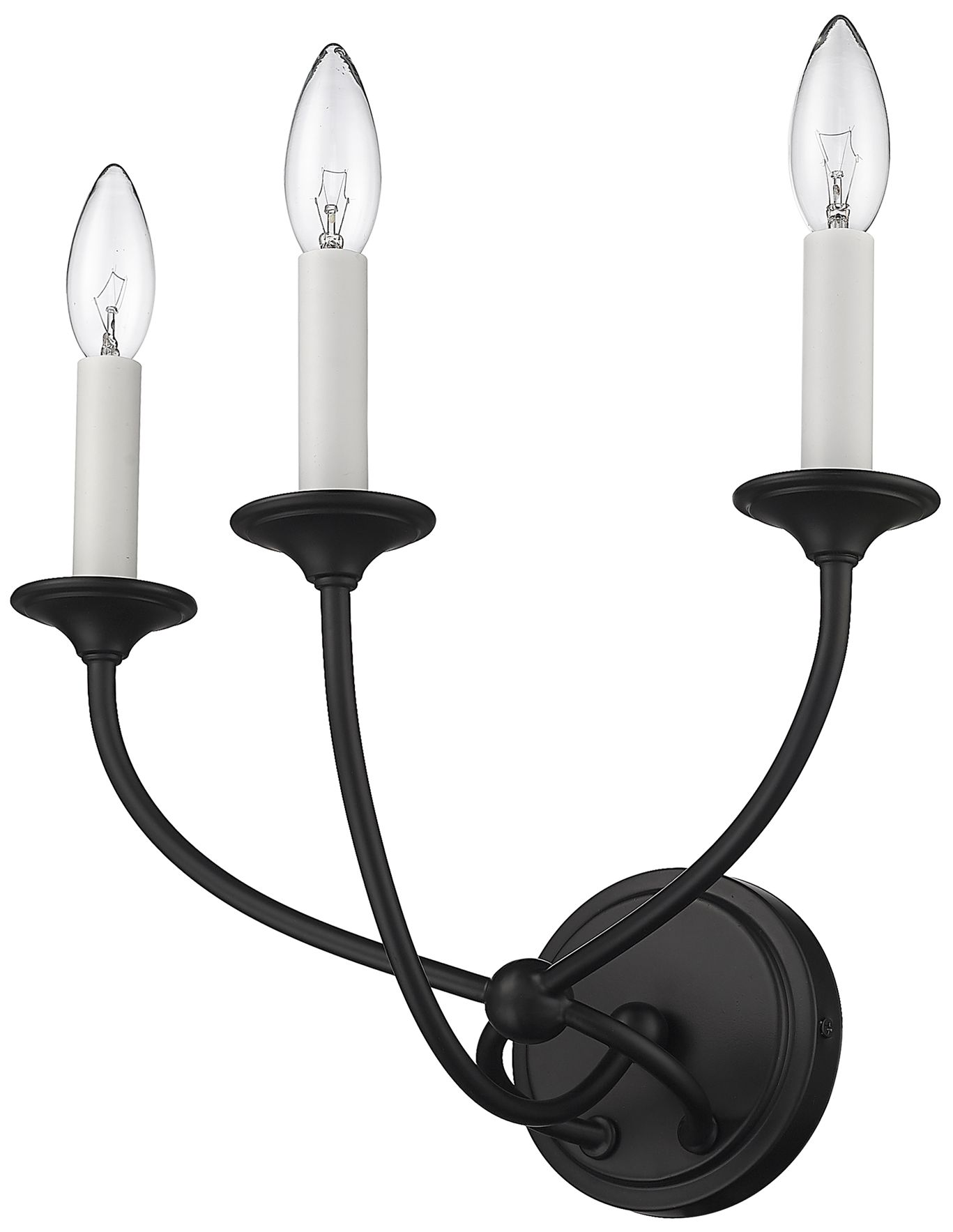 Arabella 11 1/2" High Matte Black 3-Light Wall Sconce