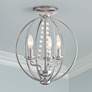 Arabella 12" Wide Polished Chrome and Crystal Orb Ceiling Light