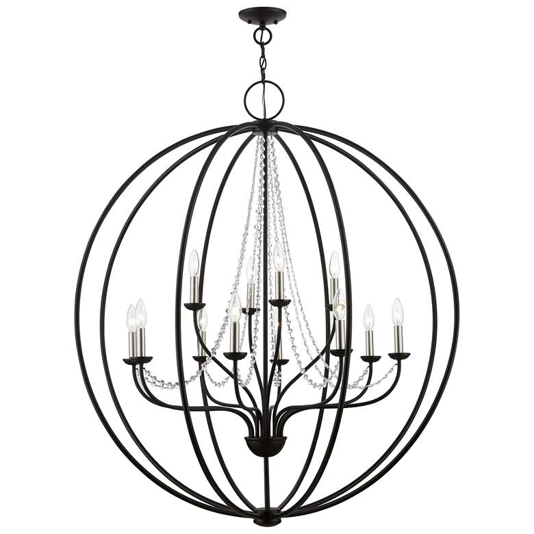 Image 1 Arabella 12 Light Black Foyer Chandelier