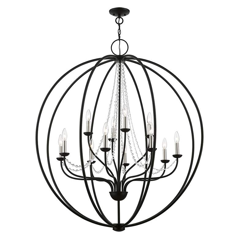 Image 3 Arabella 12 Light Black Foyer Chandelier more views