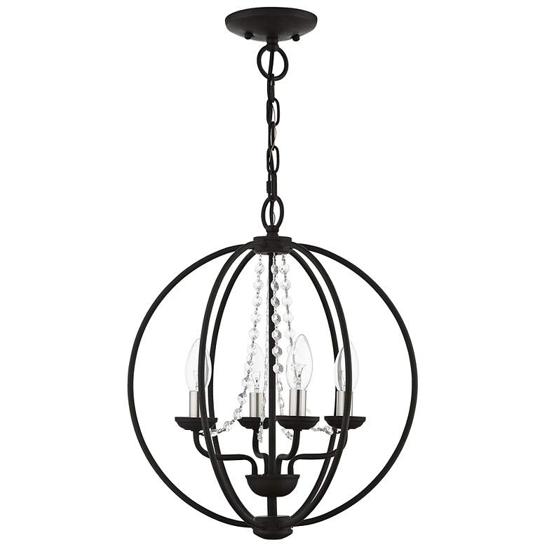Image 3 Arabella 15" Wide Black 4-Light Chandelier more views