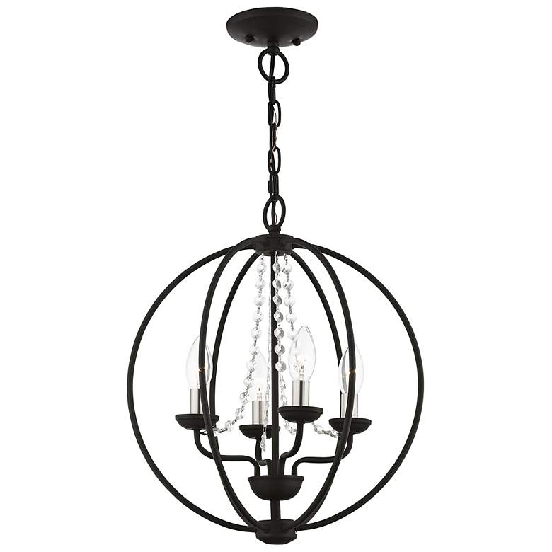 Image 4 Arabella 15" Wide Black 4-Light Chandelier more views