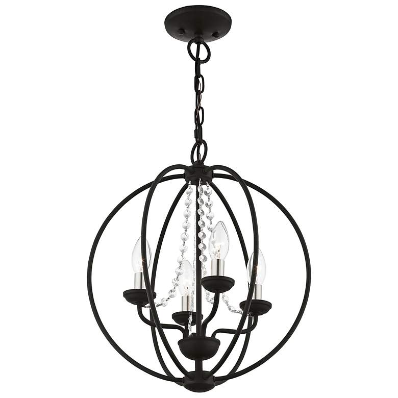 Image 5 Arabella 15" Wide Black 4-Light Chandelier more views