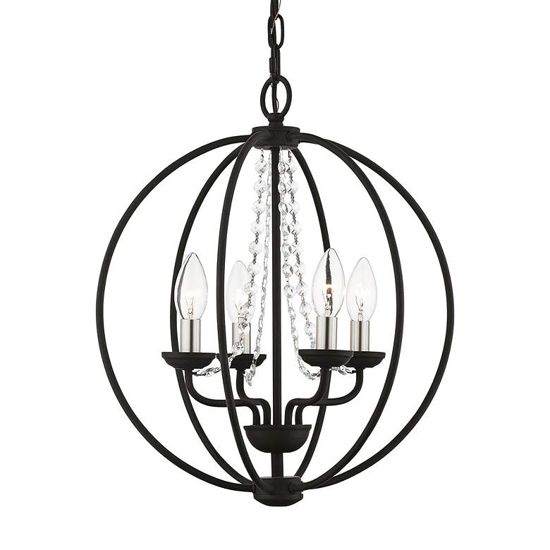 Image 6 Arabella 15" Wide Black 4-Light Chandelier more views