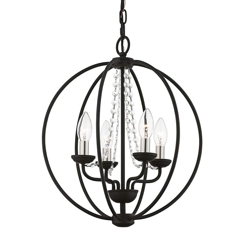 Image 7 Arabella 15" Wide Black 4-Light Chandelier more views
