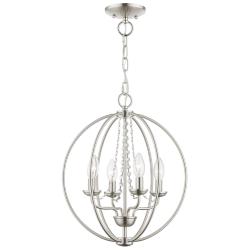 Arabella 15" Wide Brushed Nickel 4-Light Pendant Light