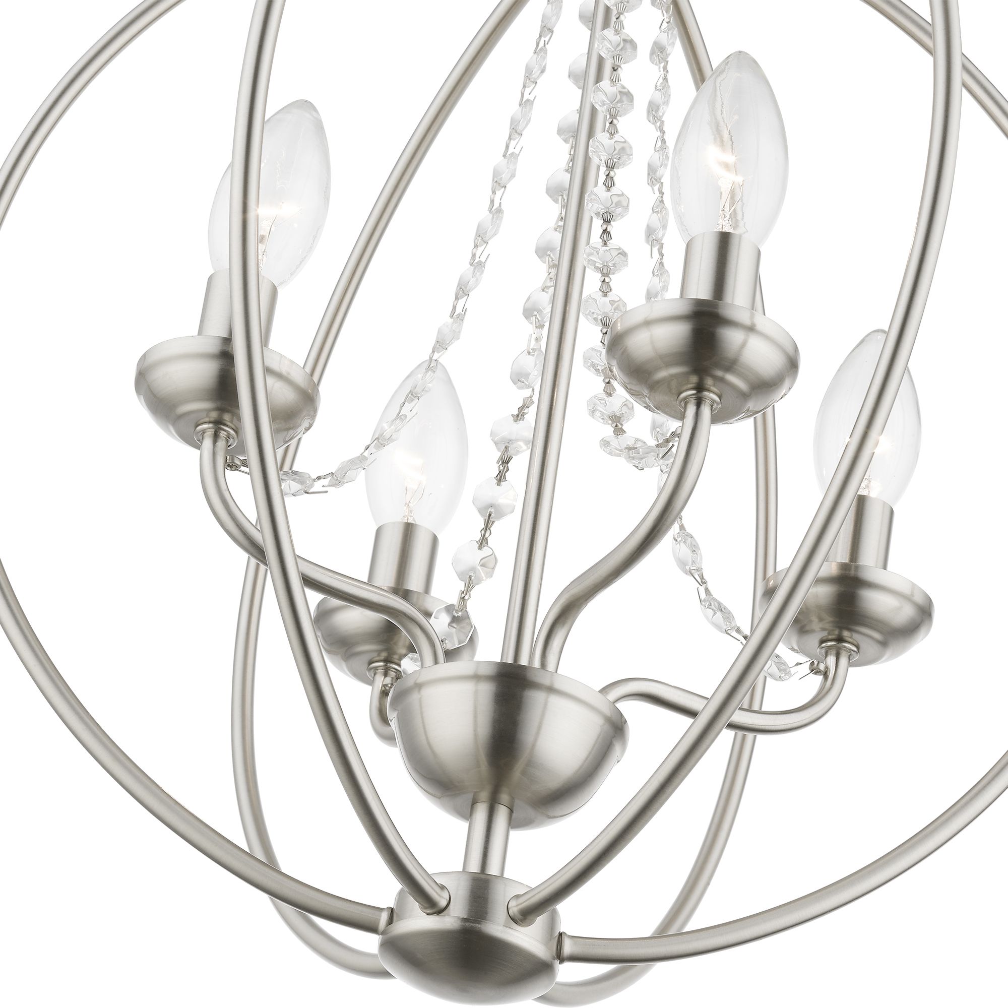 Arabella 15" Wide Brushed Nickel 4-Light Pendant Light