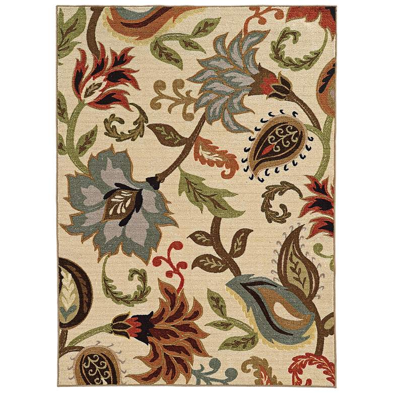 Image 1 Arabella 15927 5'3"x7'3" Multi-Color Ivory Area Rug