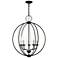 Arabella 22" Wide Black 5-Light Globe Chandelier
