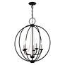 6_Arabella 22" Wide Black 5-Light Globe Chandelier more views