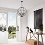 Arabella 22" Wide Black 5-Light Globe Chandelier in scene