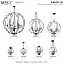Arabella 22" Wide Black 5-Light Globe Chandelier in scene
