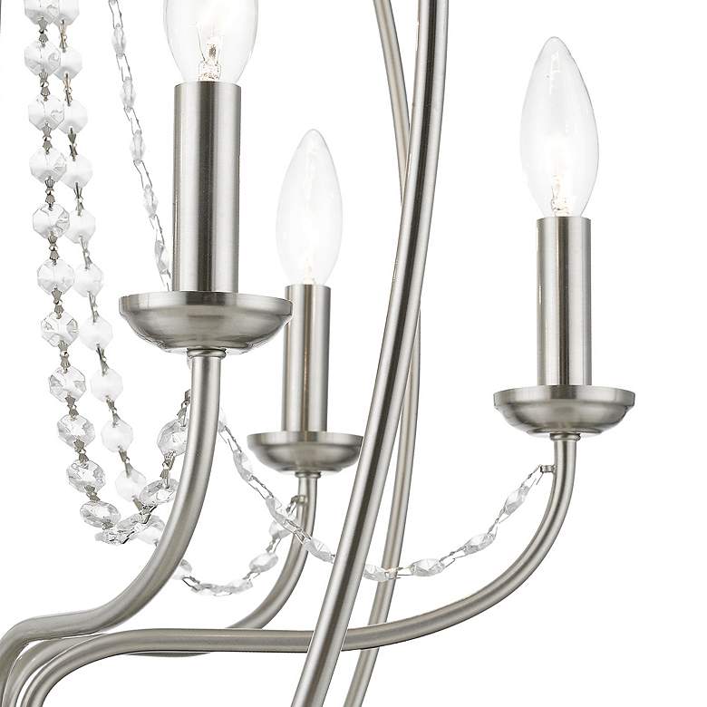 Image 5 Arabella 28" Wide Brushed Nickel 6-Light Globe Chandelier more views