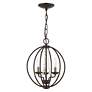Thumbnail3 of Arabella 3 Light Bronze Convertible Mini Chandelier or Semi-Flush more views