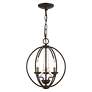 Thumbnail4 of Arabella 3 Light Bronze Convertible Mini Chandelier or Semi-Flush more views