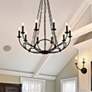 2_Arabella 33" Wide Matte Black 10-Light Chandelier