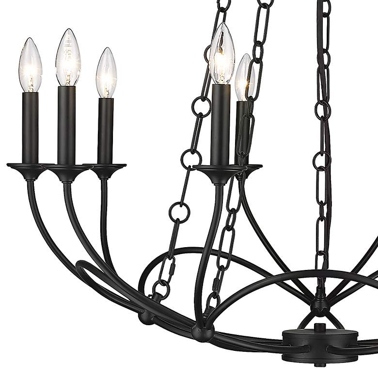 Image 4 Arabella 33" Wide Matte Black 10-Light Chandelier more views