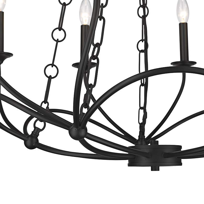Image 5 Arabella 33" Wide Matte Black 10-Light Chandelier more views