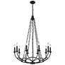 6_Arabella 33" Wide Matte Black 10-Light Chandelier more views