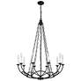 Arabella 33" Wide Matte Black 10-Light Chandelier in scene