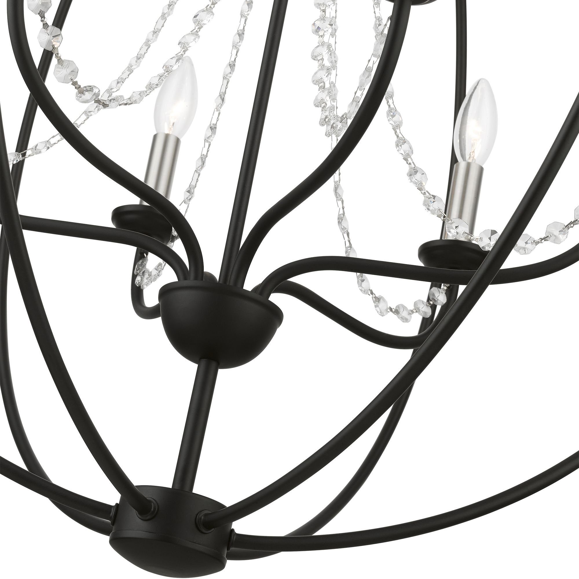 Arabella 6 Light Black Pendant Chandelier