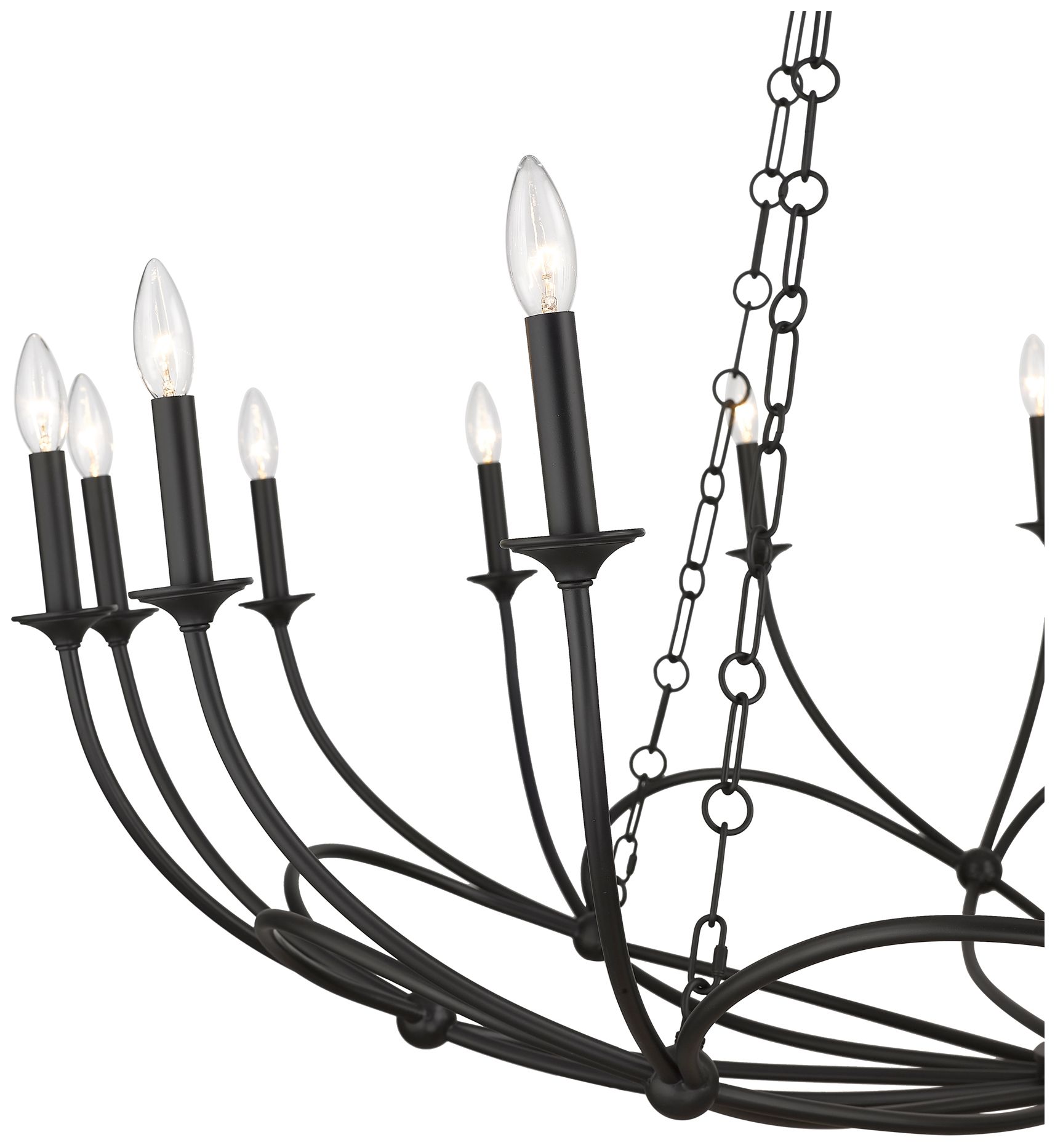 Arabella by Z-Lite Matte Black 55 inch 16 Light Chandelier