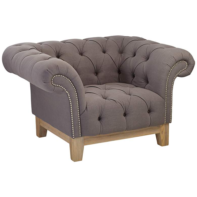 Image 1 Arabella Gray Tufted French Armchair