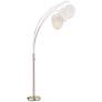 Arabella Satin Steel 3-Light Modern Beehive Paper Lantern Floor Lamp