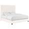 Arabelle White Velvet Tufted  Bed