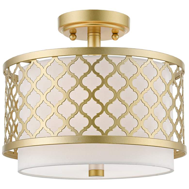 Image 3 Arabesque 12" Wide Soft Gold Ceiling Light