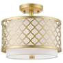 3_Arabesque 12" Wide Soft Gold Ceiling Light