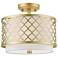 Arabesque 12" Wide Soft Gold Ceiling Light