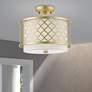 2_Arabesque 12" Wide Soft Gold Ceiling Light