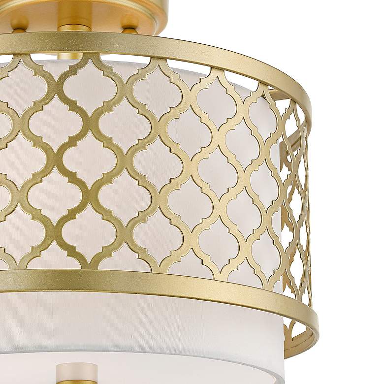 Image 5 Arabesque 12" Wide Soft Gold Ceiling Light more views
