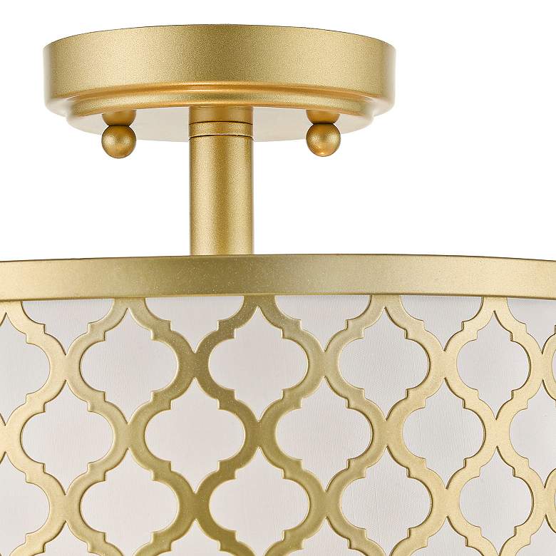 Image 6 Arabesque 12" Wide Soft Gold Ceiling Light more views