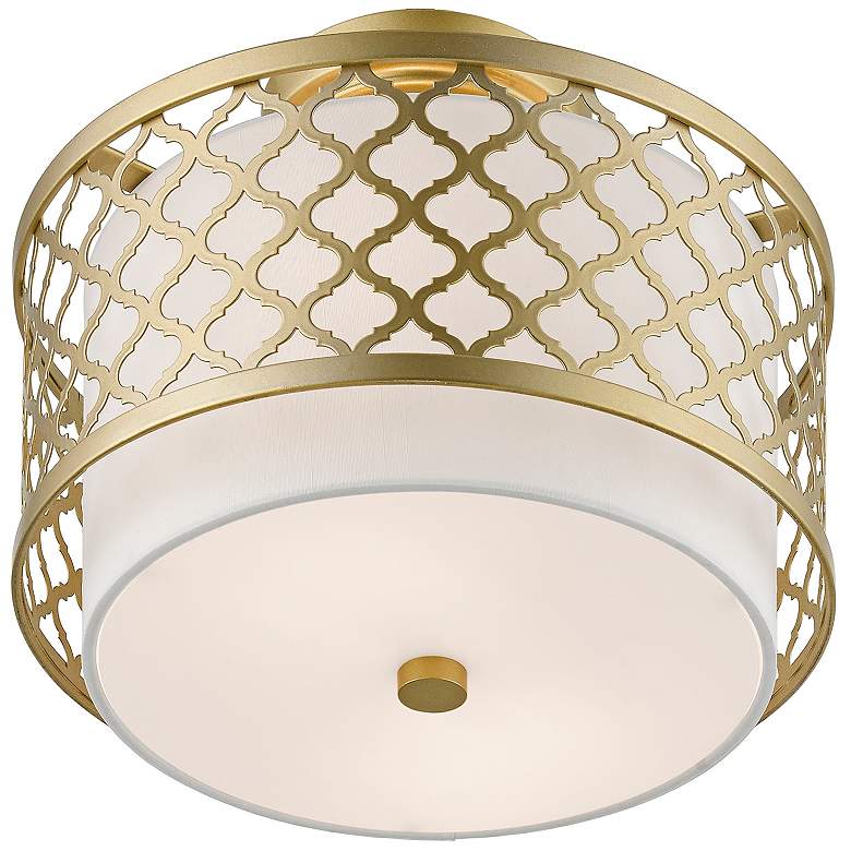 Image 7 Arabesque 12" Wide Soft Gold Ceiling Light more views