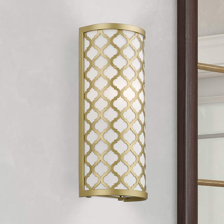 Image 1 Arabesque 13" High Soft Gold ADA Wall Sconce