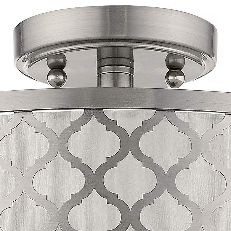 Image 4 Arabesque 15 1/4" Wide Brushed Nickel Ceiling Light more views