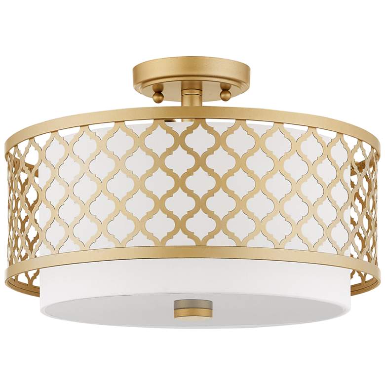 Image 2 Arabesque 15 1/4 inch Wide Soft Gold Ceiling Light