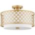 Arabesque 15 1/4" Wide Soft Gold Ceiling Light