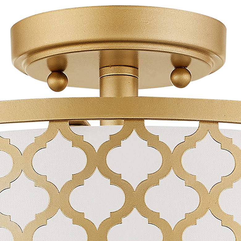 Image 4 Arabesque 15 1/4 inch Wide Soft Gold Ceiling Light more views
