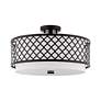 4_Arabesque 18 1/4" Wide English Bronze Drum Ceiling Light more views