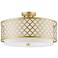 Arabesque 18 1/4" Wide Soft Gold Drum Ceiling Light