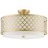 Arabesque 18 1/4" Wide Soft Gold Drum Ceiling Light