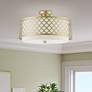 2_Arabesque 18 1/4" Wide Soft Gold Drum Ceiling Light