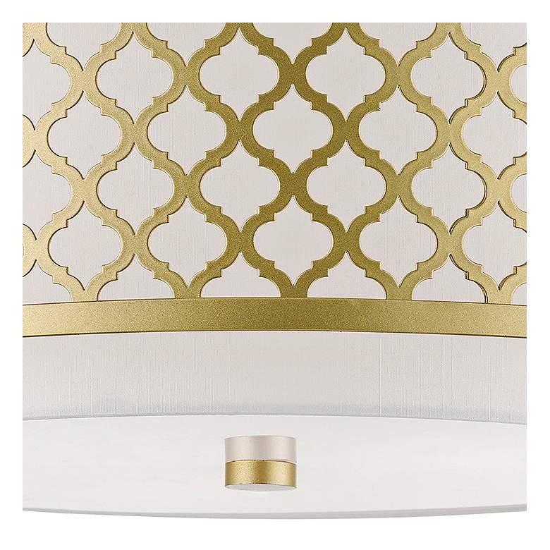Image 4 Arabesque 18 1/4" Wide Soft Gold Drum Ceiling Light more views